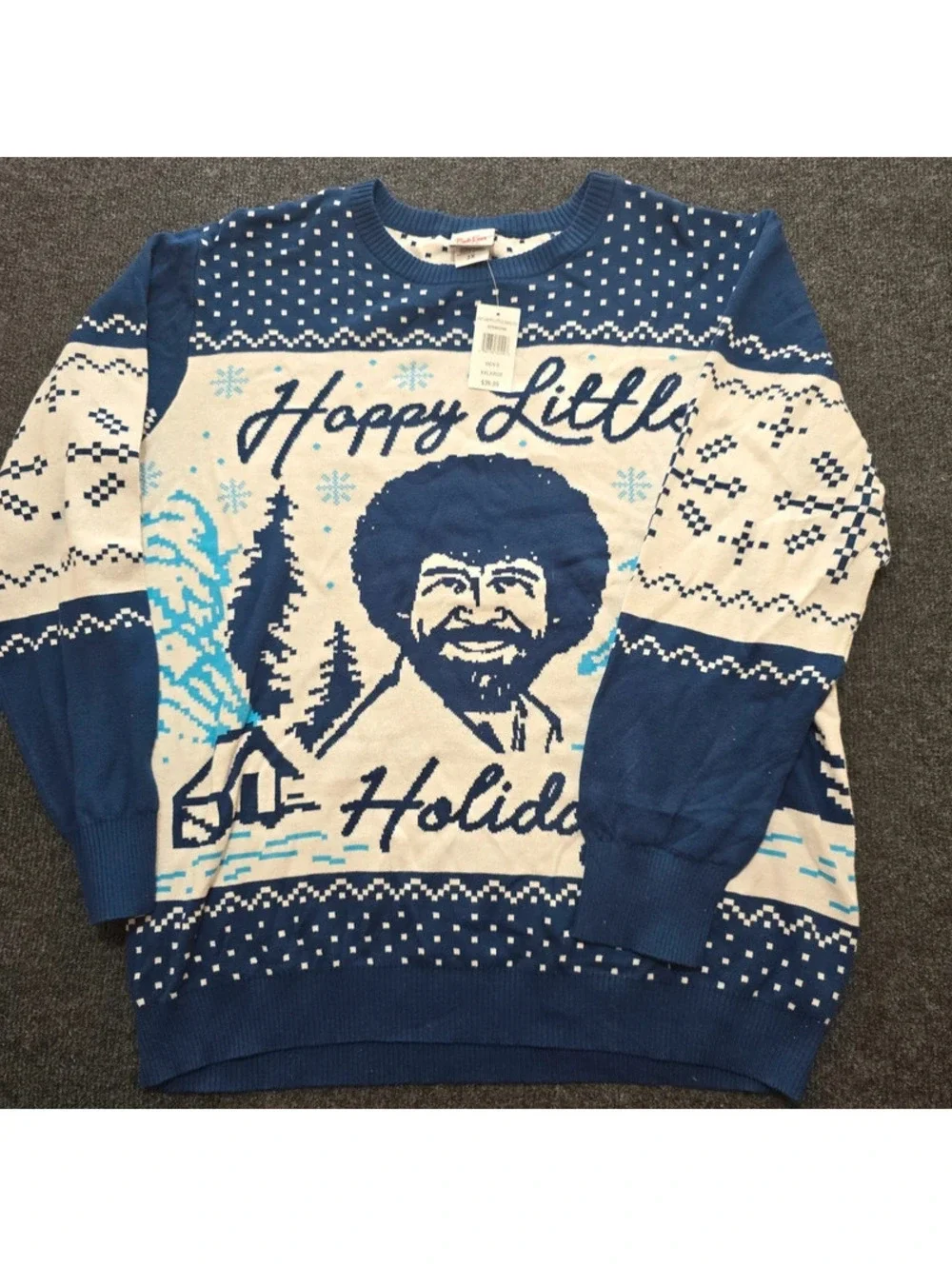 Bob Ross Happy Little Holidays Sweater Men’s XXL NWT